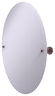 Frameless Oval Beveled Edge Tilt Mirror, Antique Copper