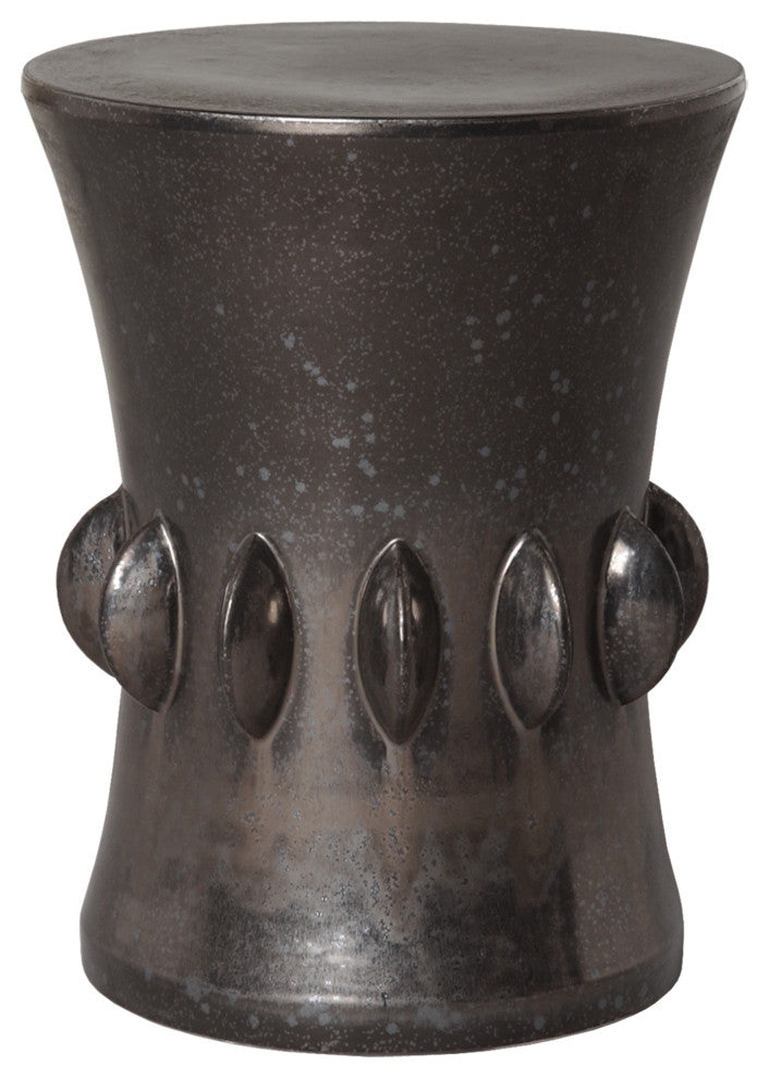 Jewel Stool Large, Gunmetal 17.5x22.5
