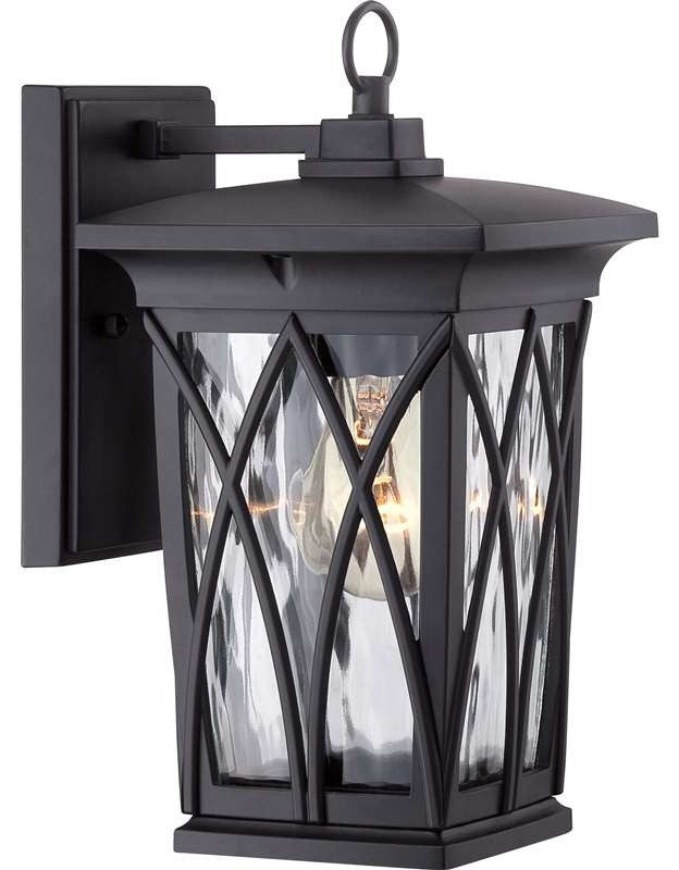 Quoizel GVR8406K One Light Outdoor Wall Lantern Grover Mystic Black