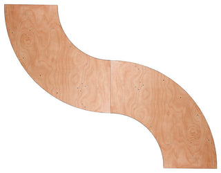 7.25'.x2.5'. Serpentine Wood Folding Banquet Table