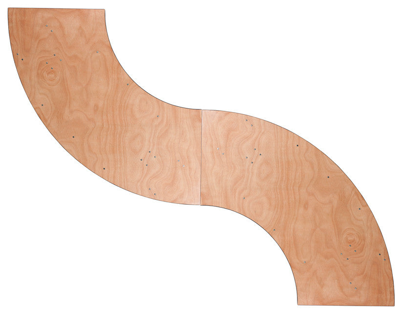 7.25'.x2.5'. Serpentine Wood Folding Banquet Table