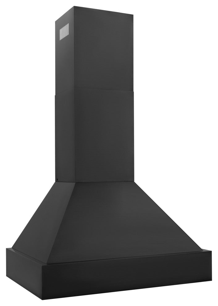 ZLINE 30" Convertible Vent Black Stainless Steel Wall Mount Range Hood