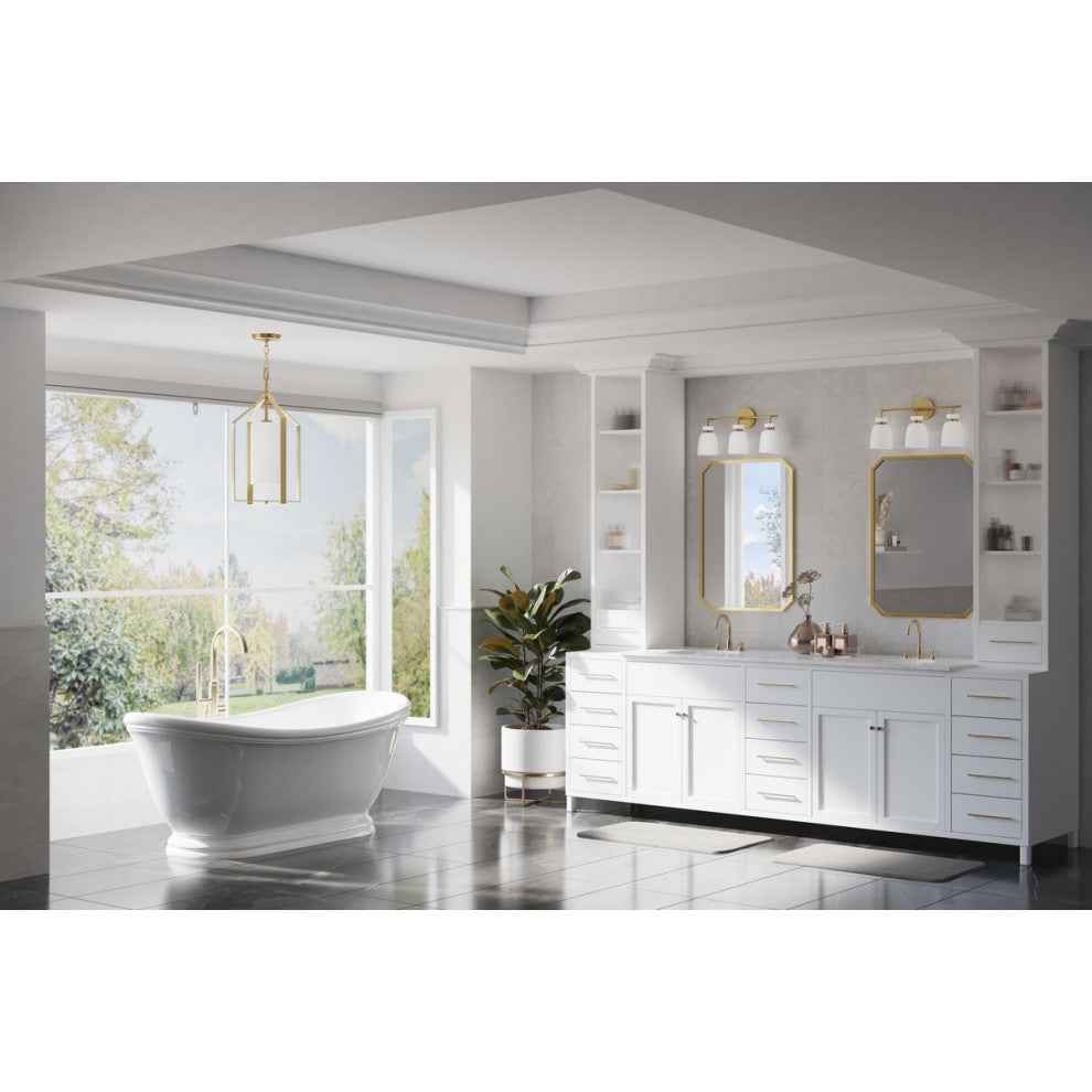 Lexie Collection Contemporary Vanity Light, Brushed Gold