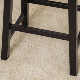 Elizabeth Saddle Wood Counter Stool, Set of 2
