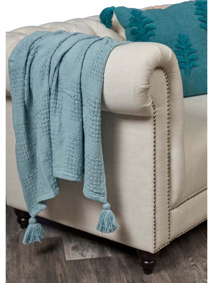 Charming Light Blue Throw Blanket, Blue
