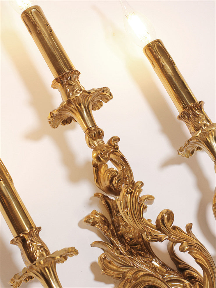 Luxury Wall Lamp in the Classic French Style, Living Room, Bedroom, 3 Lights