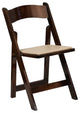 2 Pack HERCULES Series Wood Folding Chair With Vinyl Padded Seat, Fruitwood
