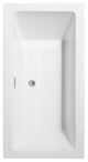 Melody 60" Freestanding White Bathtub, Chrome Drain