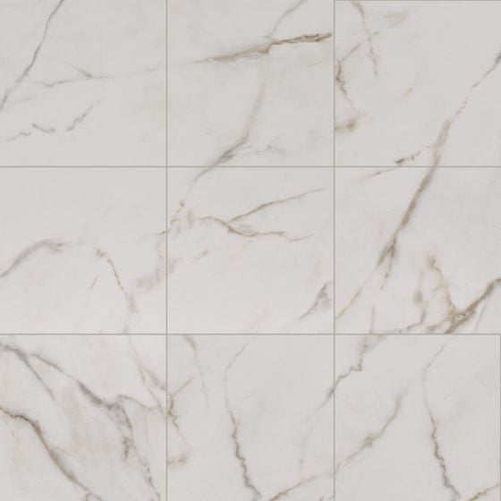 Kaya Calacatta Lucca 24X24 Polished Porcelain Tile, (4x4 or 6x6) Sample