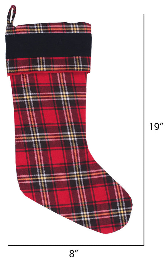 Vickerman Qtx17142 Decorative 8"X19" Scotsman Collection Christmas Stocking