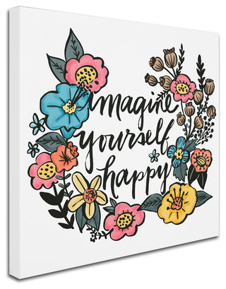 Elizabeth Caldwell 'Imagine Yourself Happy Color' Canvas Art, 24x24
