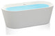 ANZZI Chand Series Freestanding Bathtub, White, 59 in.