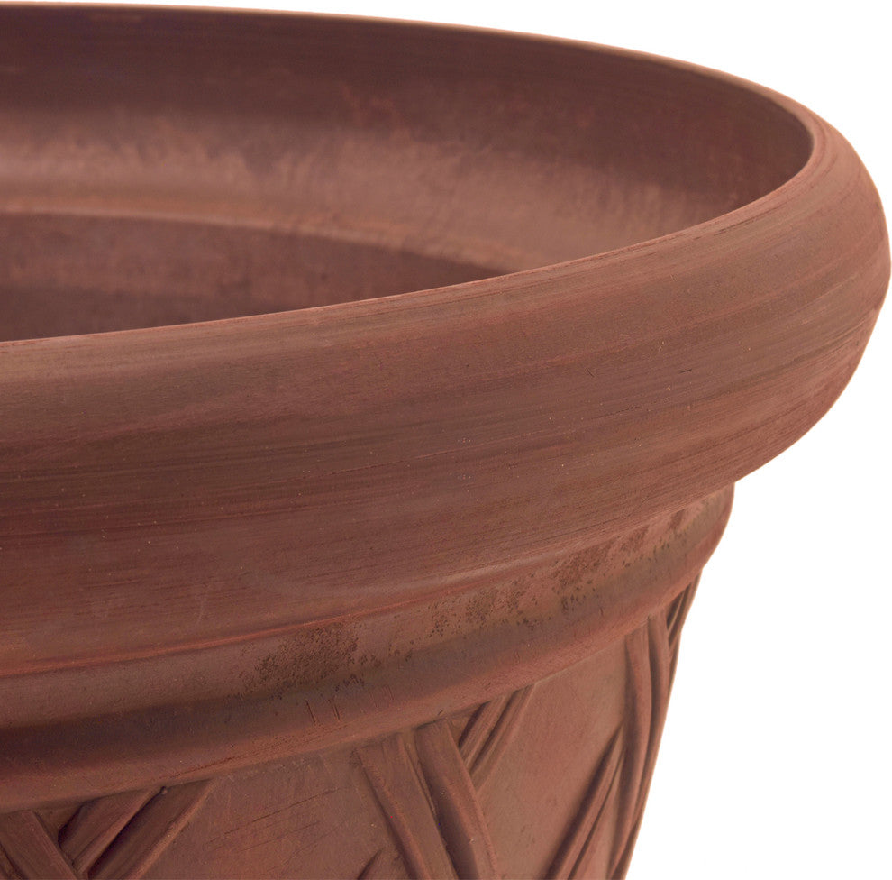 Basket-Weave Pot, Terra-Cotta