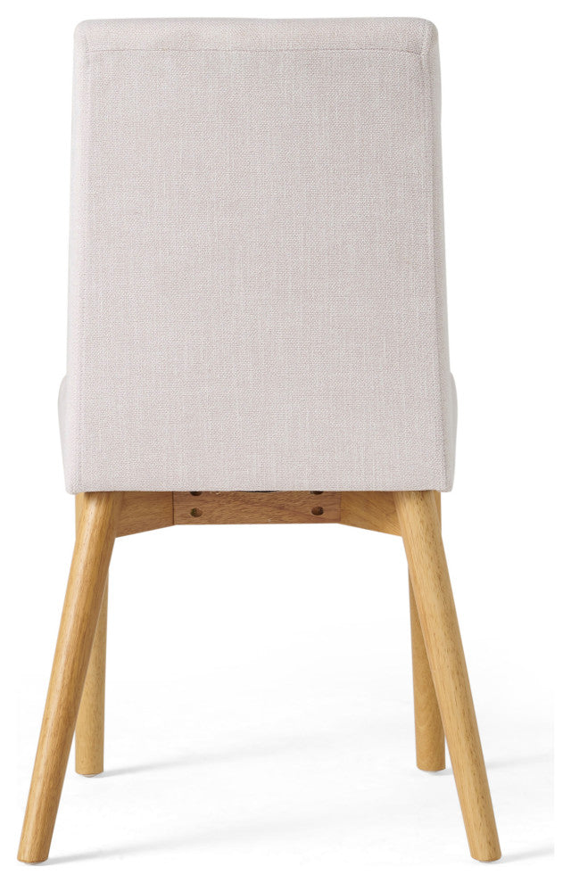 GDF Studio Katherine Mid-Century Modern 5 Piece Dining Set, Light Beige and Natural Oak