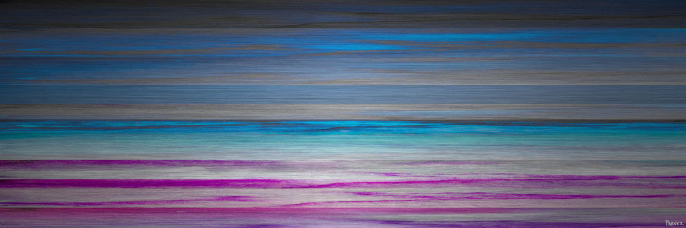 "Paralepa" Painting Print on Brushed Aluminum, 60"x20"