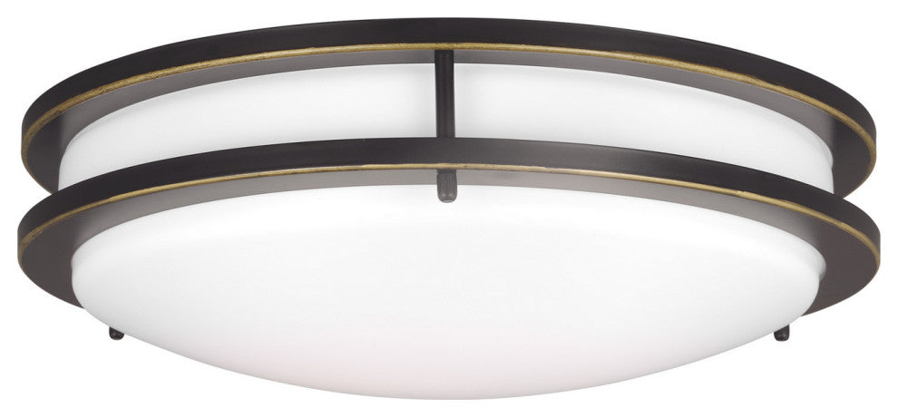 Mahone LED Flush Mount, Antique Bronze