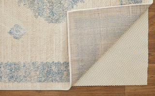 Weave & Wander Melba Nomadic Geometric Area Rug, Blue/Ivory, 4'3"x6'3"