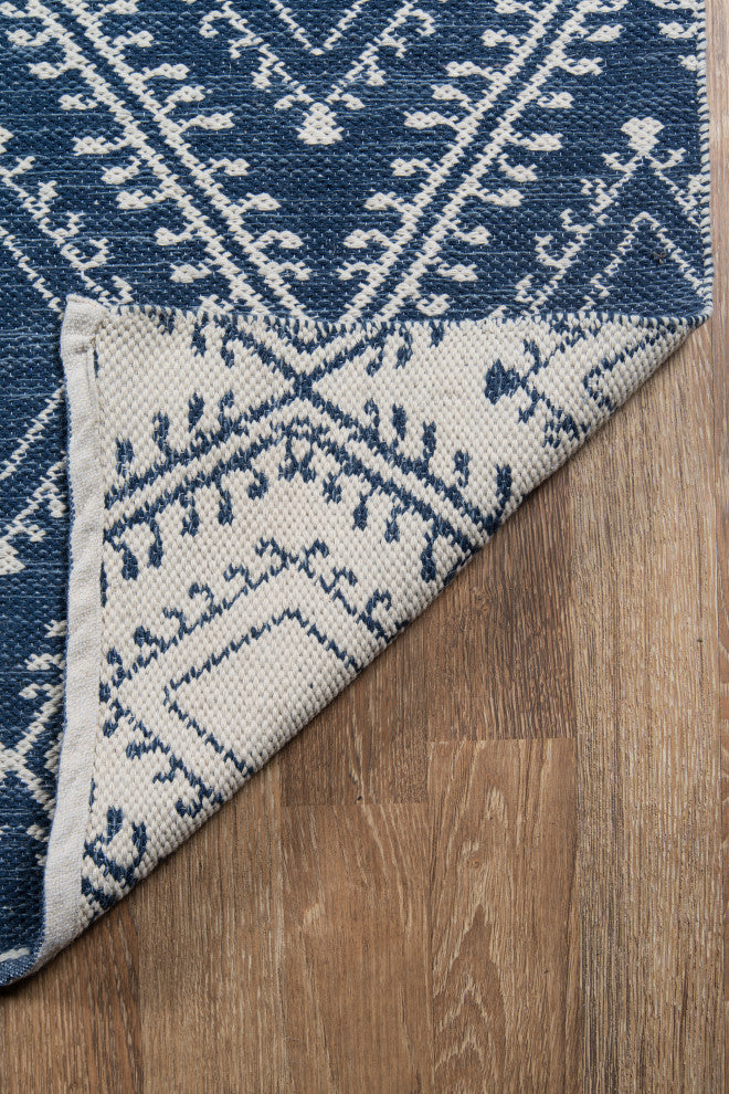 Erin Gates Easton Pleasant Indoor Outdoor Hand Woven Rug, Navy, 5'x7'6"