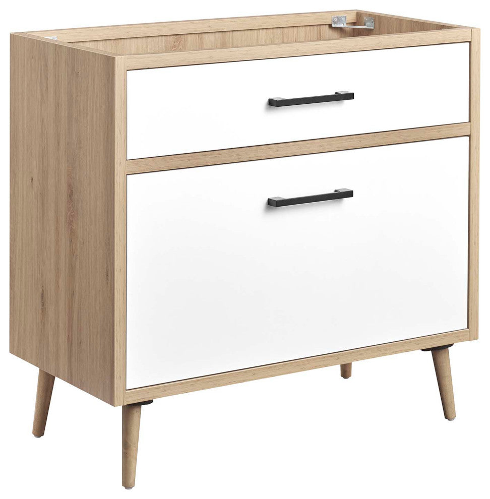Maverick 36" Bathroom Vanity Cabinet, Sink Basin Not Included, Oak White