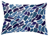 Wenstry 14"x20" Abstract Decorative Outdoor Pillow, Blue