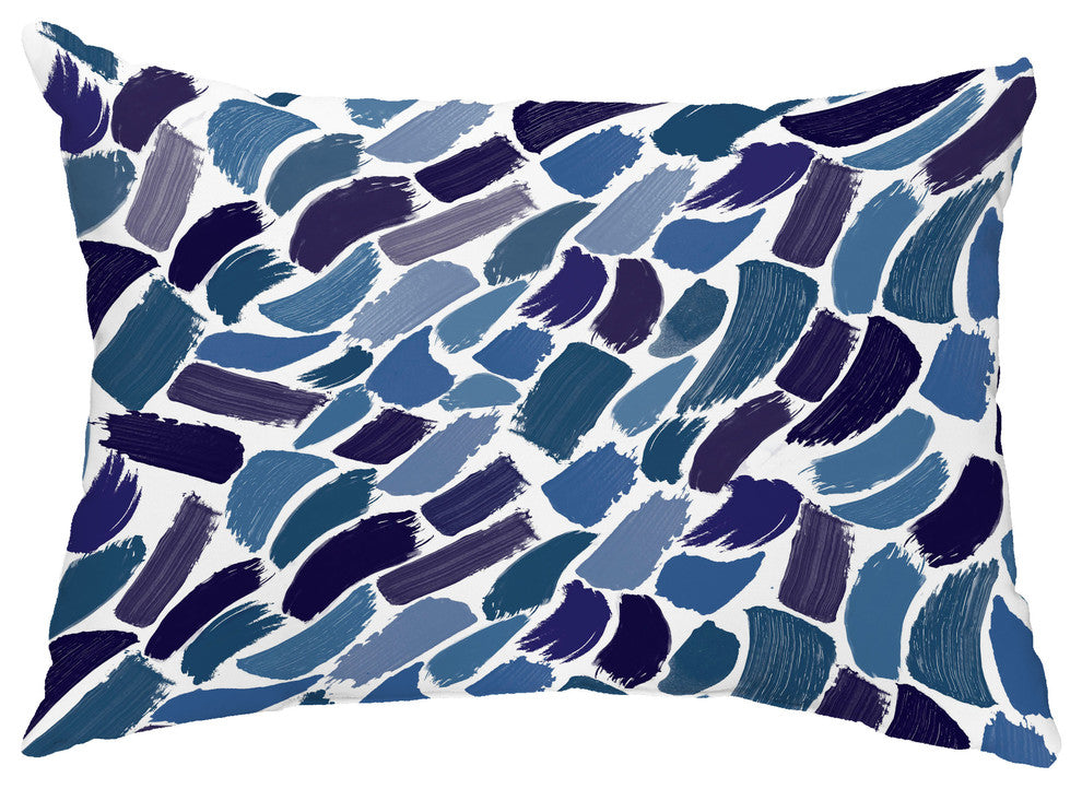 Wenstry 14"x20" Abstract Decorative Outdoor Pillow, Blue