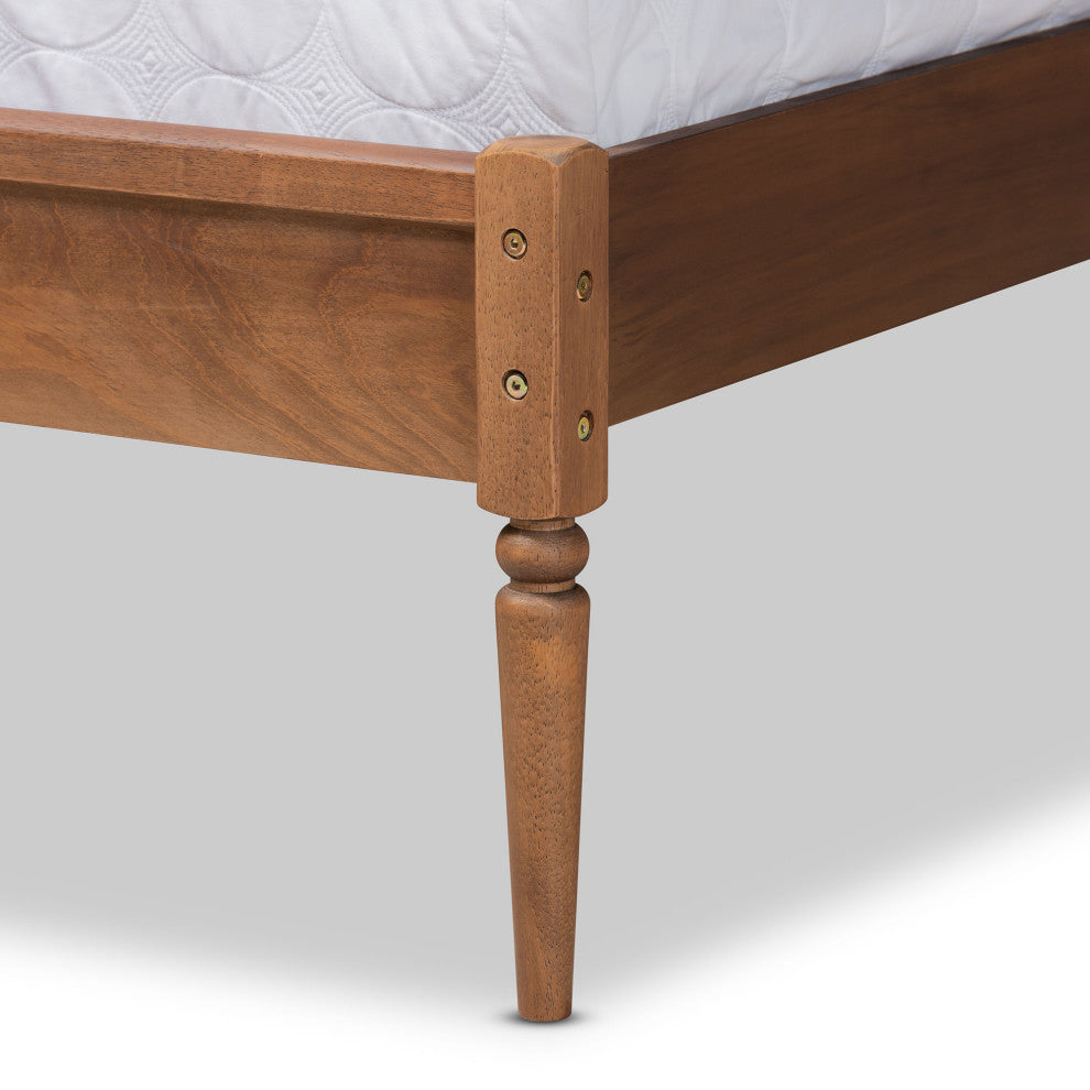 Neilan Modern Brown Finished Wood King Size Platform Bed