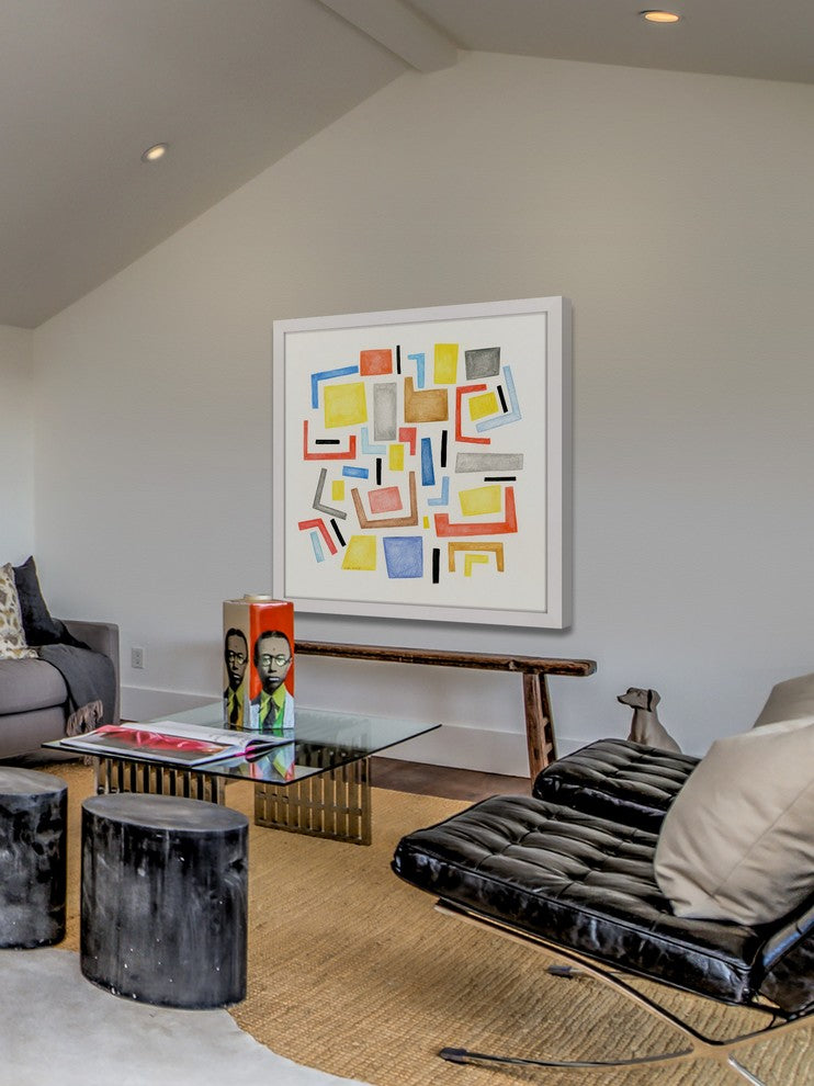 Marmont Hill, "Square Maze" by Nikki Galapon Framed Painting Print, 18x18