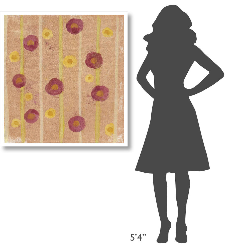 "Breezy Floral Element 2" Digital Paper Print by Silvia Vassileva, 36"x38"