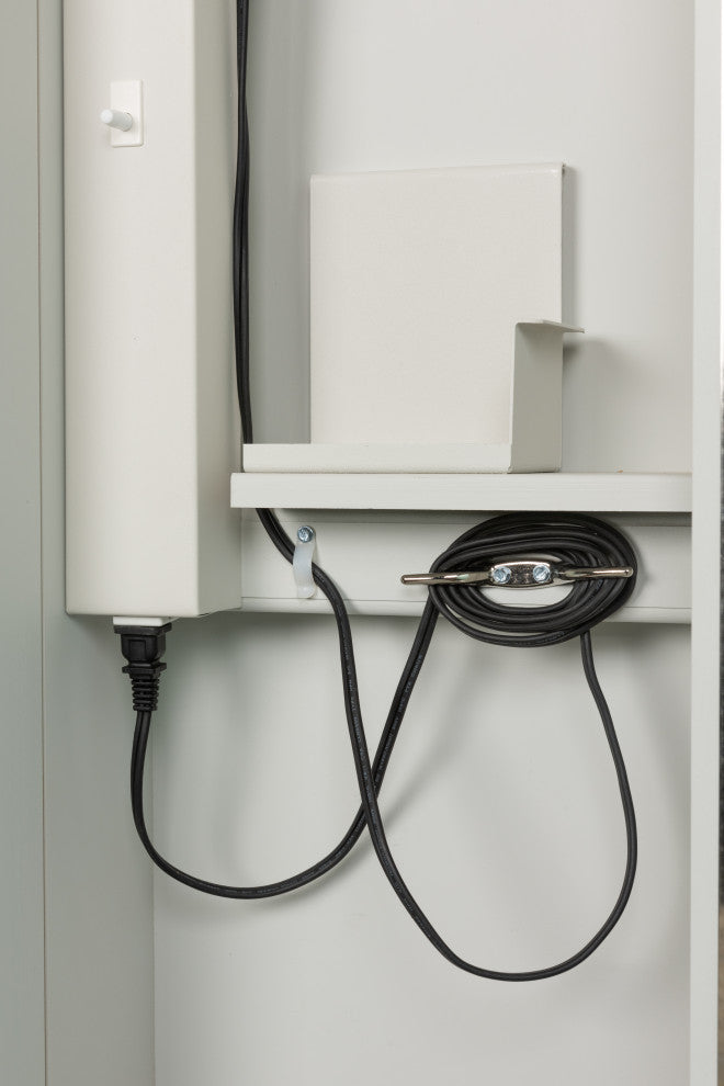 Deluxe Swivel Electric Ironing Center, Raised White Door