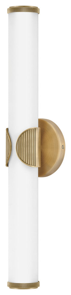 Hinkley Femi 22.5" Large LED Bath Vanity Light Lacquered Brass+Etched Opal Glass