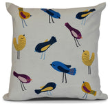 26x26", Tweets, Animal Print Pillow, Yellow