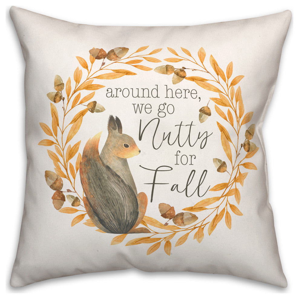 Nutty For Fall 16 x 16 Spun Poly Pillow