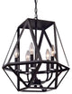 Iris 5-light Modern Antique Black Chandelier
