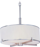 Maxim 12053 4 Light 22"W Pendant - Satin Nickel / White Fabric Shade