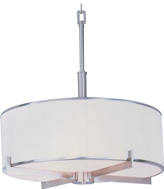 Maxim 12053 4 Light 22"W Pendant - Satin Nickel / White Fabric Shade