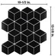Metro Rhombus Matte Black Porcelain Floor and Wall Tile