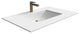 Monica 36" Porcelain Vanity Top With Overflow, Faux White Marble, Center