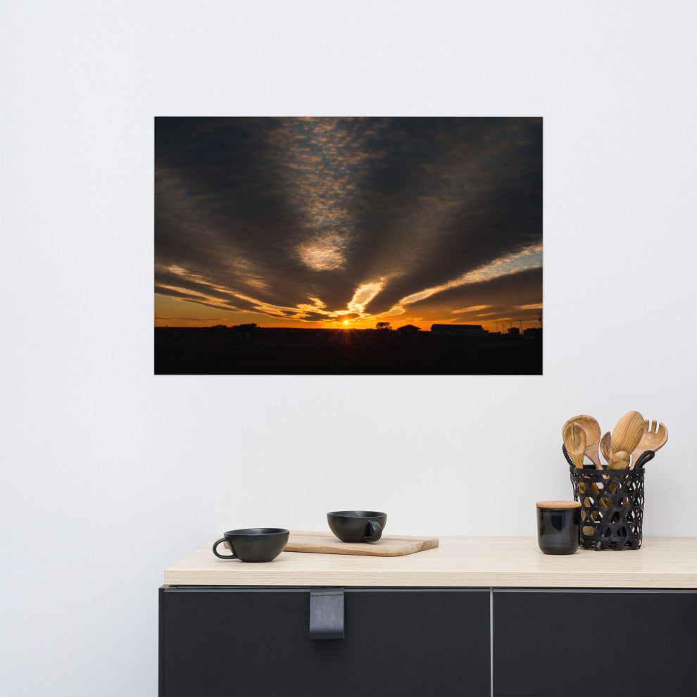 Sunset Indian River Inlet Landscape Photo Unframed Wall Art Print, 24" X 36"