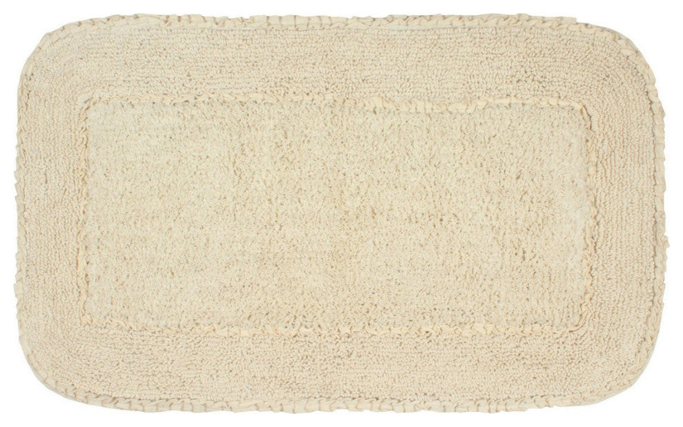 Radiant Collection Bath Rugs Set, 21x34 Rectangle, Ivory