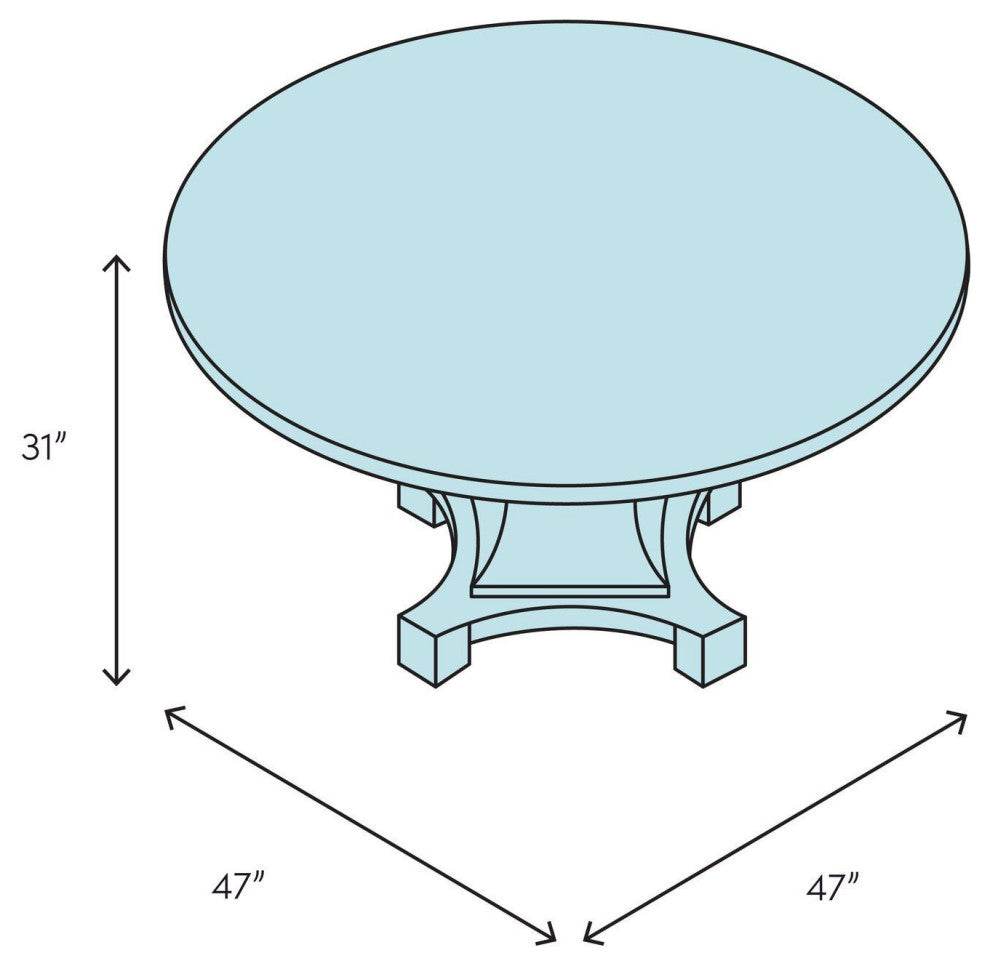 Irish Coast Round Extension Dining Table, Brown