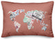 World Map Stamps 14x20 Spun Poly Pillow