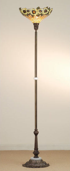71"H Wicker Sunflower Torchiere