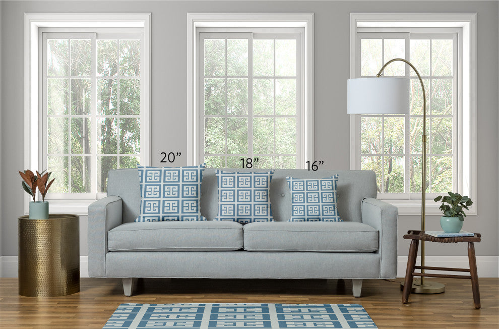 20x20" Gone Forever Overboard Nautical Decorative Indoor Pillow, Sage