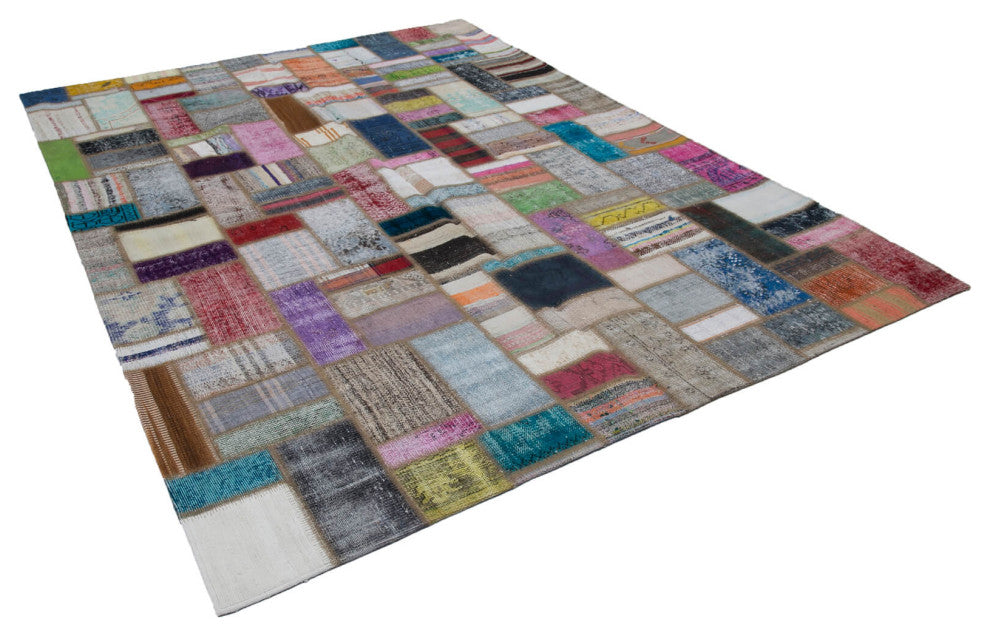 Rug N Carpet - Handmade Oriental 7' 0'' x 9' 7'' Unique Patchwork Kilim Rug