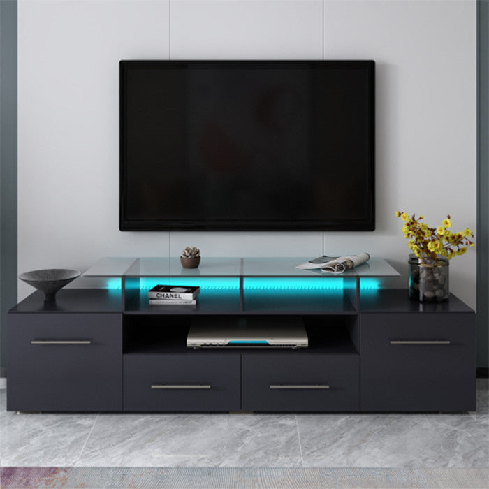 Universal Entertainment Center black modern TV benches
