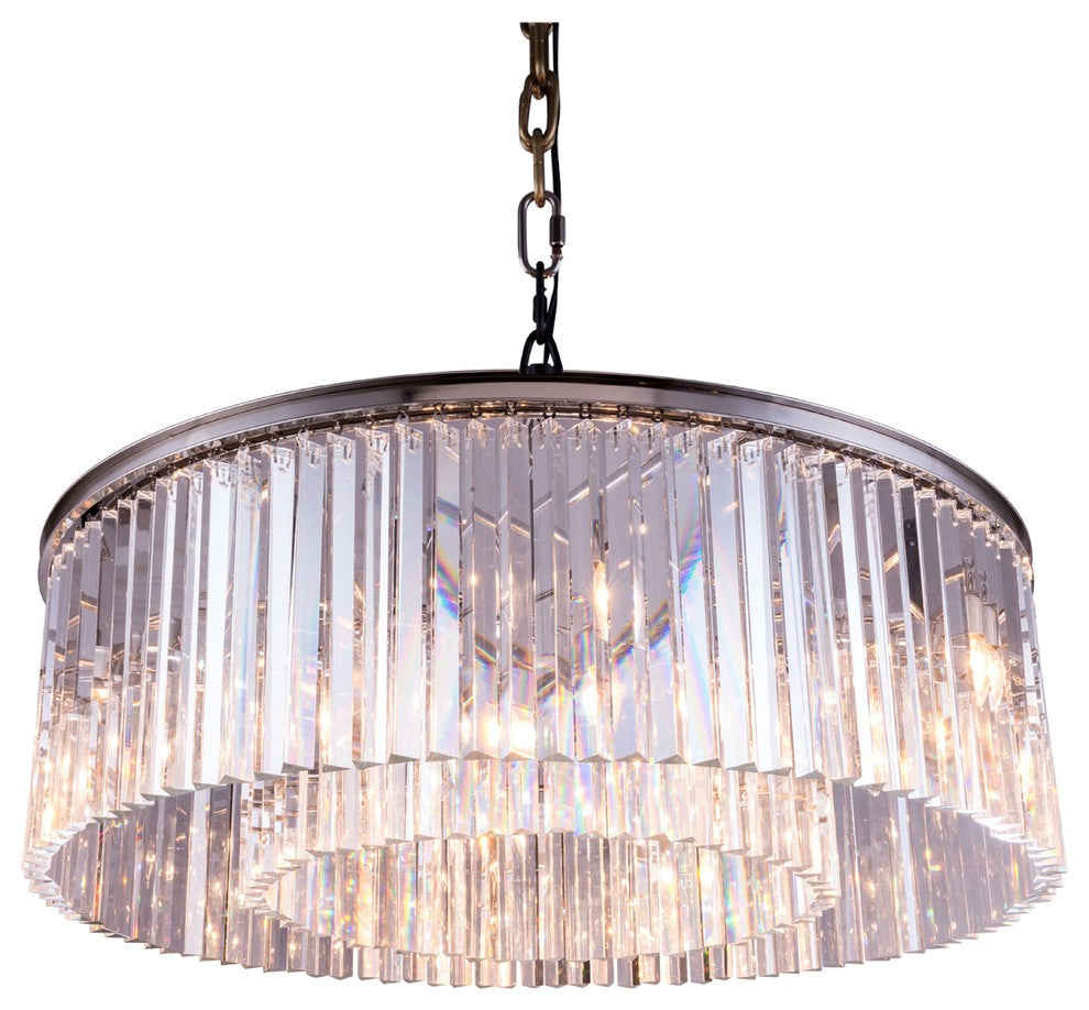 1208 Sydney Collection Pendent Lamp, Clear, Polished Nickel