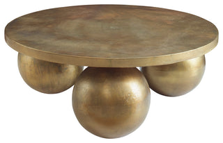 Uttermost Triplet Antique Brass Coffee Table