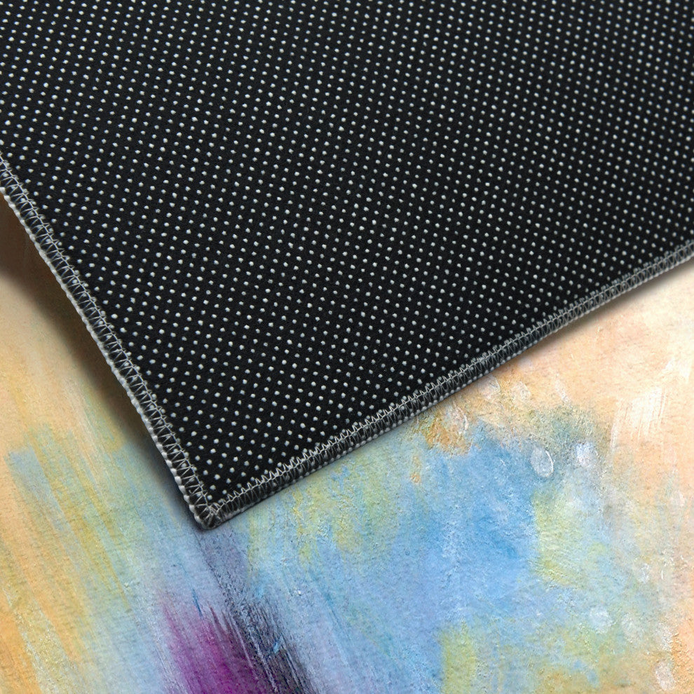 Big Splash Abstract Art Area Rug, 7.5'x10.3'