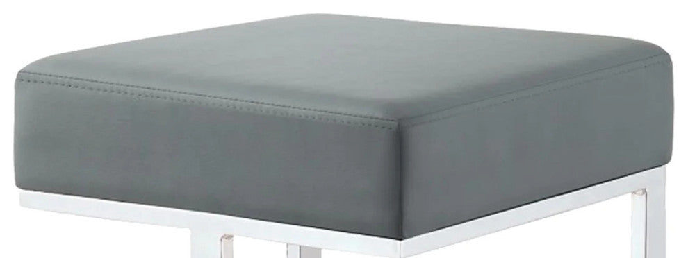 Metal Counter Height Stool, Grey