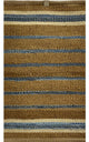 5" x 7" Tan and Blue Striped Area Rug
